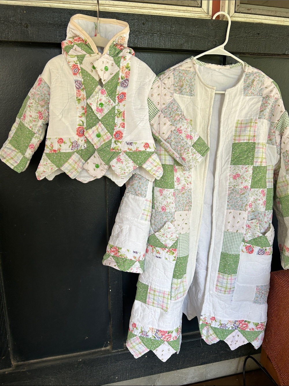 Vintage Quilt Jacket Set Mom & Me handmade (BOTH)